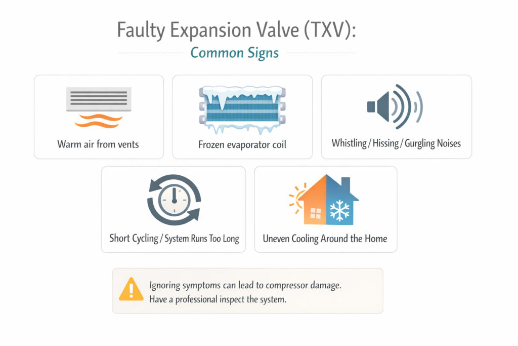 faulty expansion valve signs